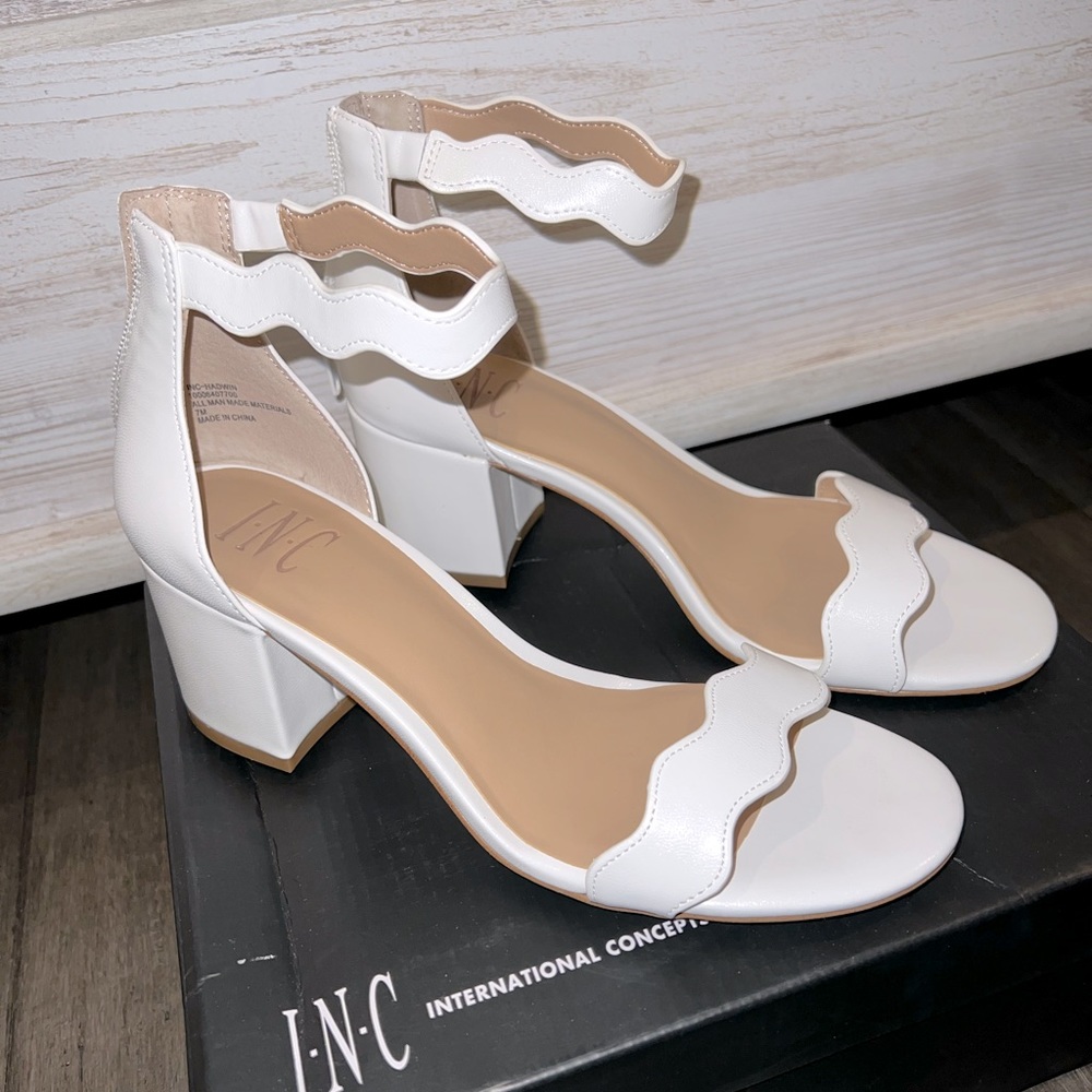 White Chunky Sandal Heel